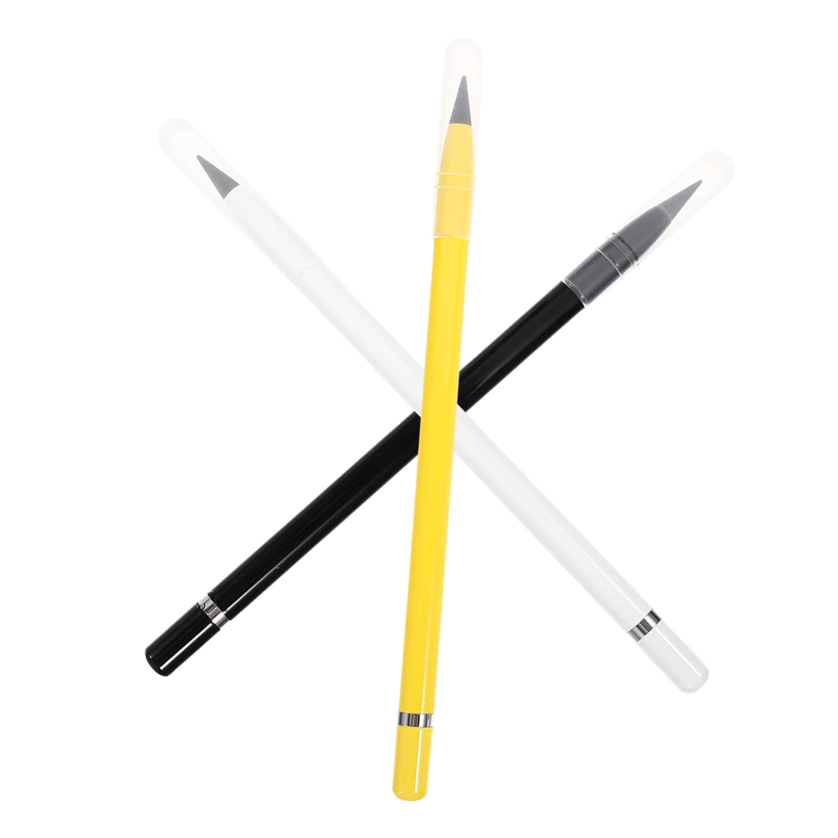 12 Pack Inkless Metal Pencils with Replaceable Tips - Reusable & Erasable Alloy Plastic Writing Tool for Office, School, Sketching & Note Taking