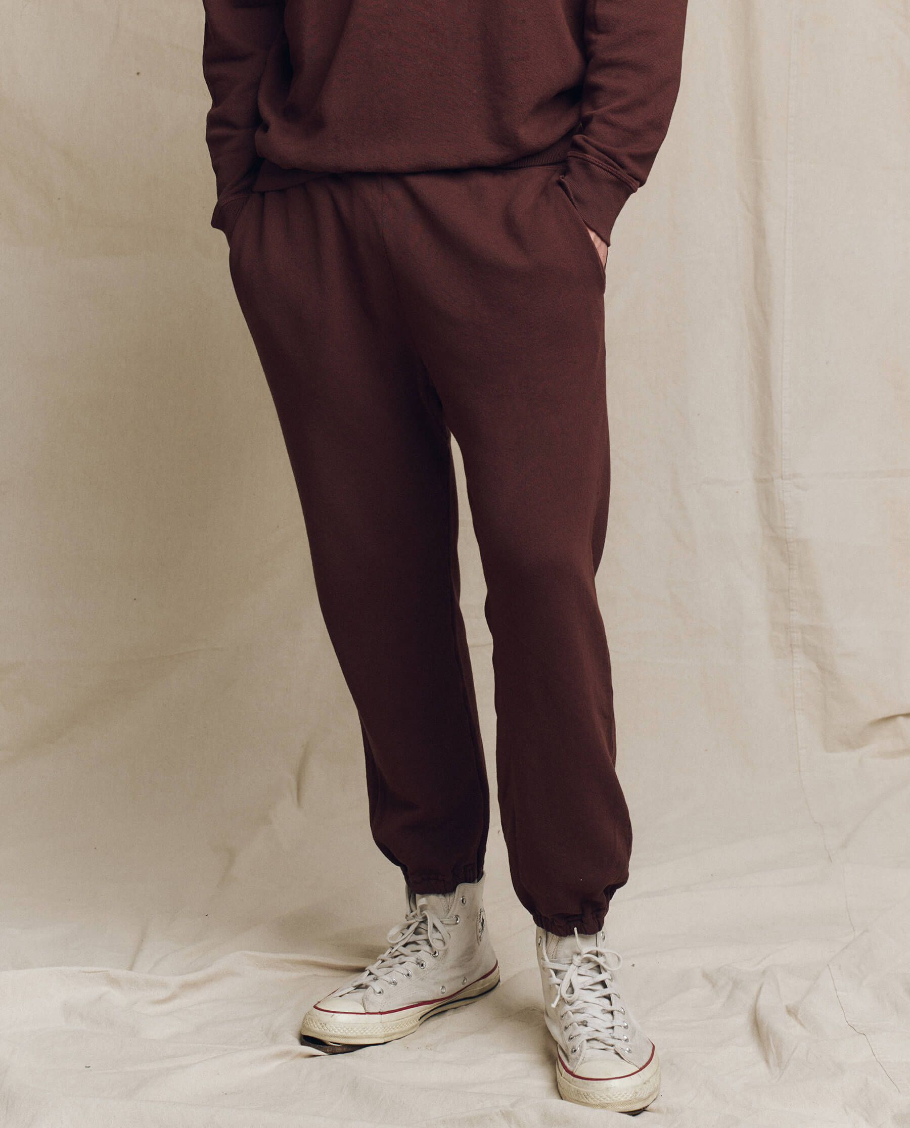 Men's Comfortable Stadium Sweatpants - Toasted Walnut Color | Casual Lounge Pants for Home, Gym & Outdoor Activities