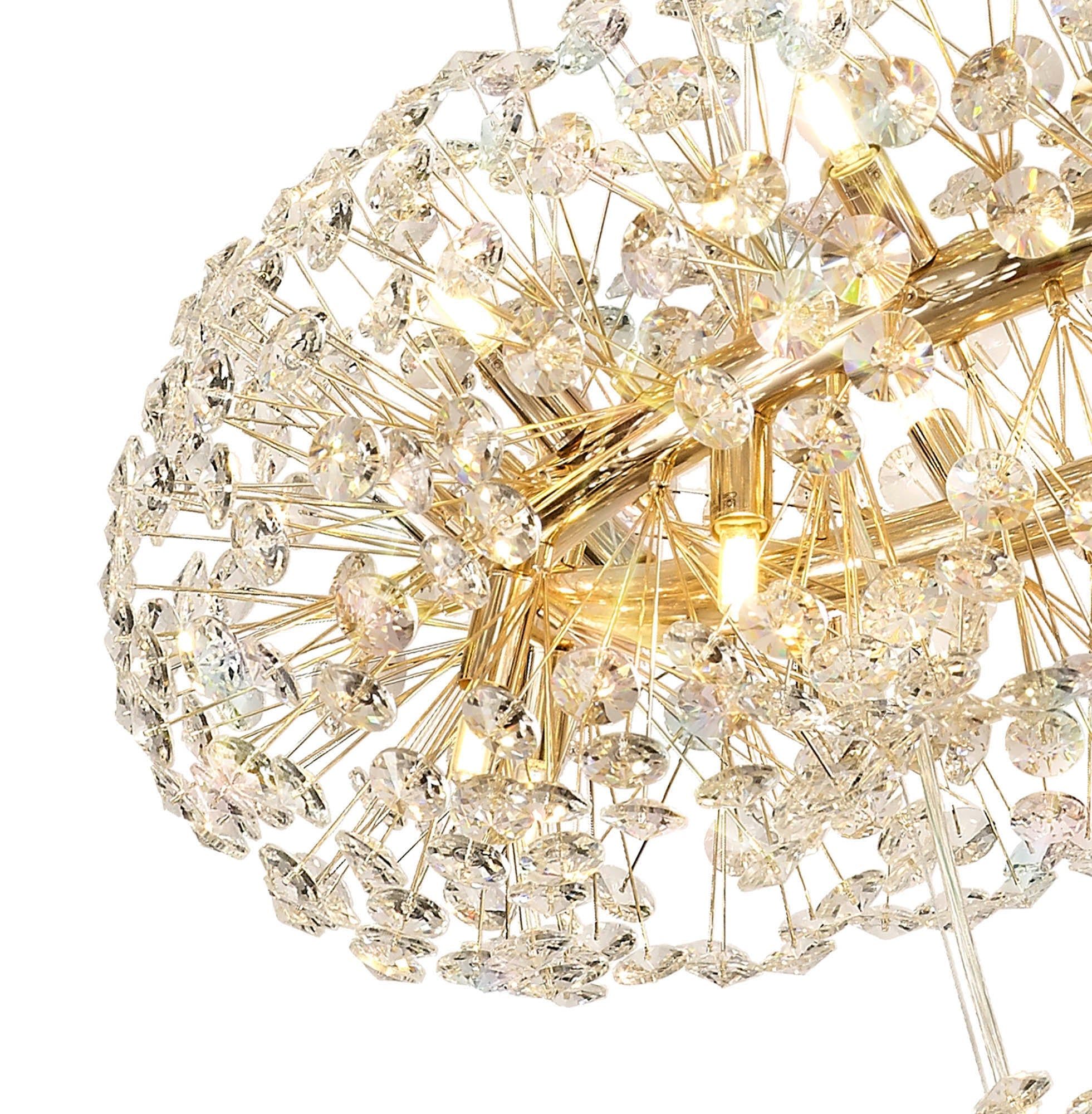 Bellagio 3-Tier Pendant Light Fixture - 58 G9 Bulb Chandelier in Chrome/Gold/Crystal Finish - Perfect for Dining Room, Foyer, or Luxury Home Decor
