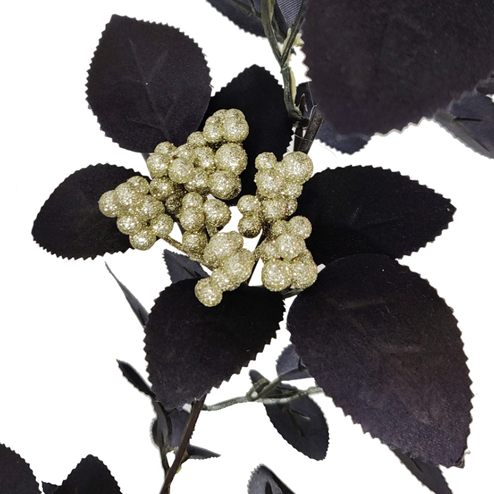 180cm Artificial Black Rose Vine with Berries - Halloween Hanging Flower Garland for Table Centerpiece, Fireplace Decor, Door Frame Backdrop - Perfect for Gothic Weddings, Spooky Party Decorations & Home Halloween Displays