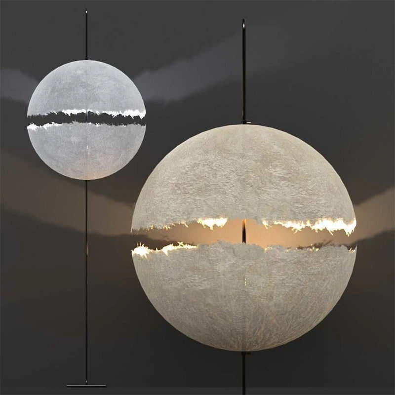 Modern LED White Sphere Floor Lamp - Stylish Ambient Lighting for Living Room, Bedroom, or Office Decor
