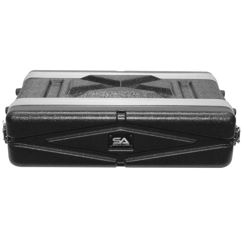 Seismic Audio SALWR2S - Lightweight 2U Compact ABS Rack Case for PA Systems, DJ Equipment & Audio Effects - Portable Shallow Rack Enclosure for Live Performances, Studio Setup & Mobile DJ Rigs