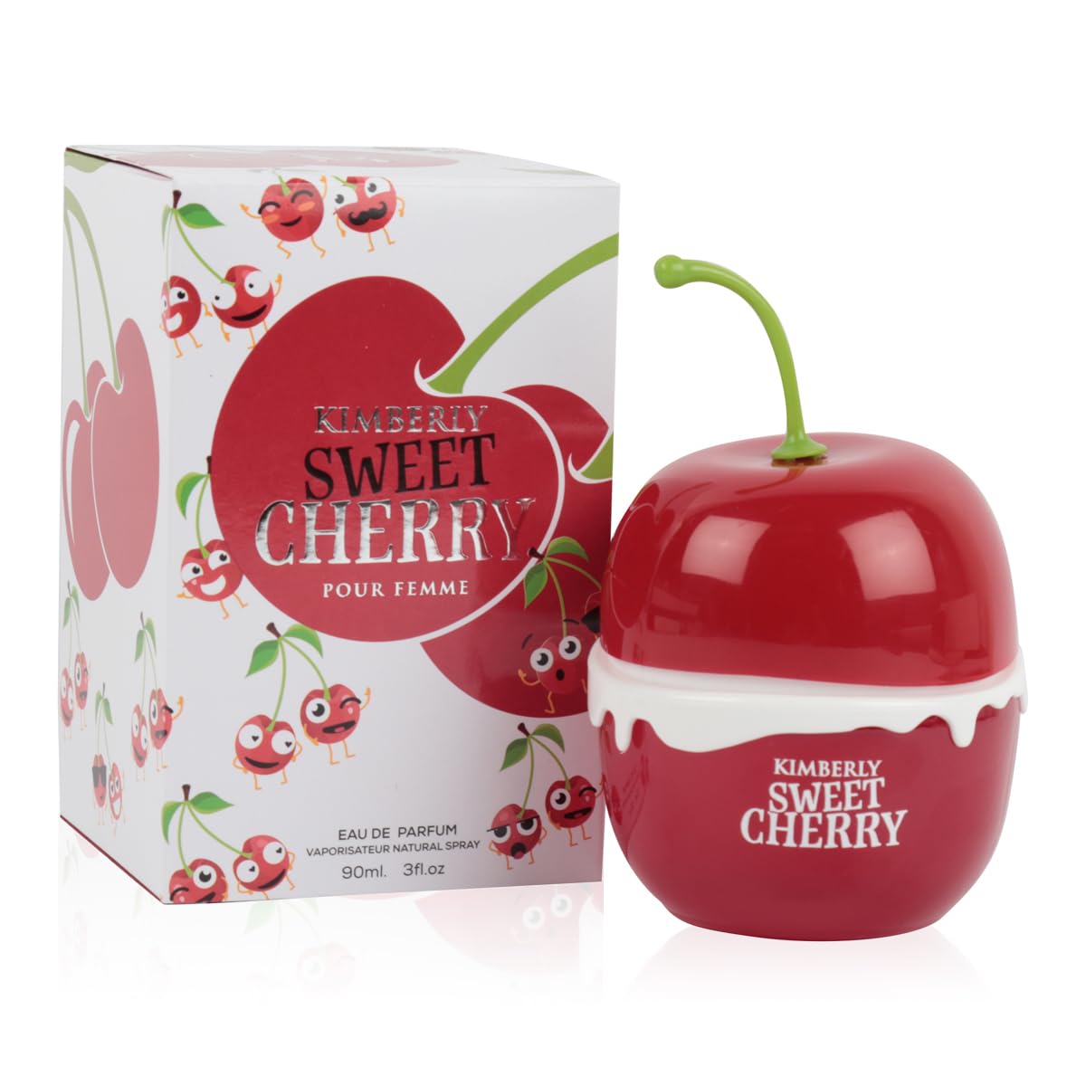 Kimberly Sweet Cherry Spray Perfume for Women - Long Lasting Eau De Parfum - 3.0 fl.oz Floral Fruity Fragrance - Perfect for Date Night, Office & Special Occasions