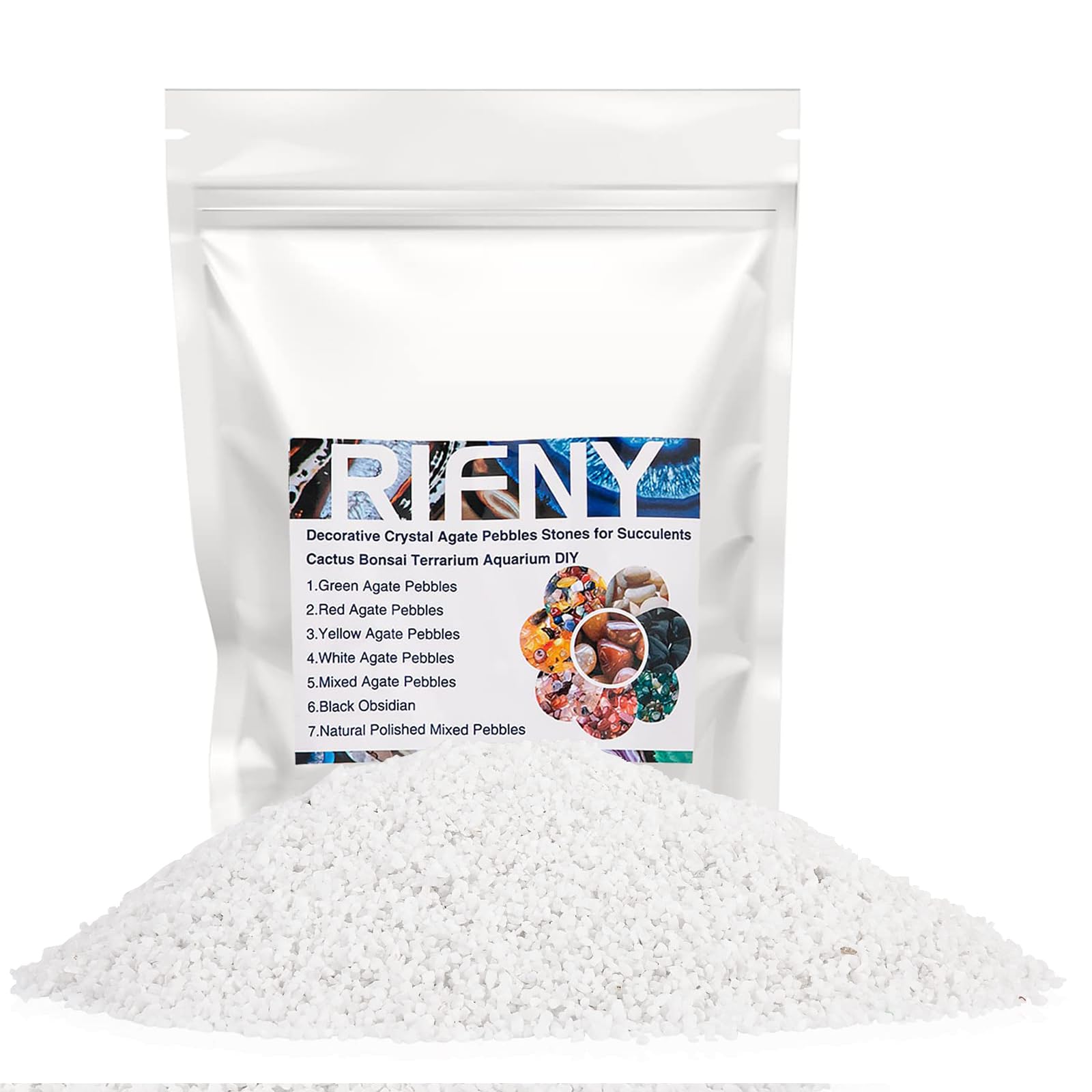 2LB White Aquarium Gravel - 0.05-0.12