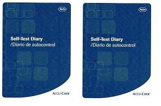Accu Chek Glucose Log Book - 2 Pack | Diabetes Blood Sugar Tracking Journal for Daily Monitoring & Health Management | Perfect for Diabetics & Healthcare Professionals