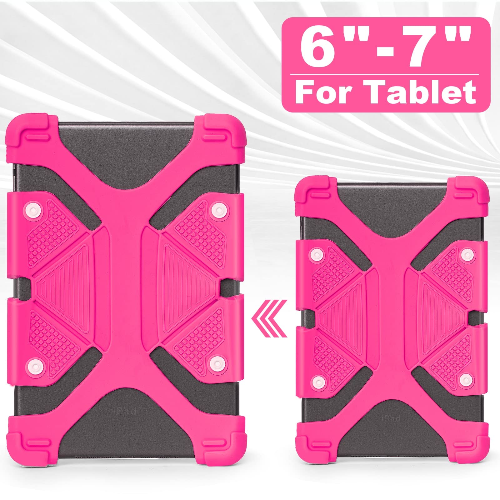 Universal 7 inch Tablet Case - Shockproof Silicone Protective Cover for 6