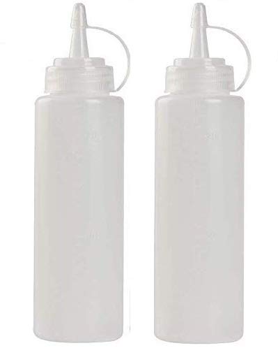 450ml Transparent Squeeze Bottle for Ketchup, Mayo, Chutney, Vinegar & Oil - Leak-Proof Condiment Dispenser (Pack of 2) - Perfect for Restaurants, Home Kitchens & Outdoor BBQs