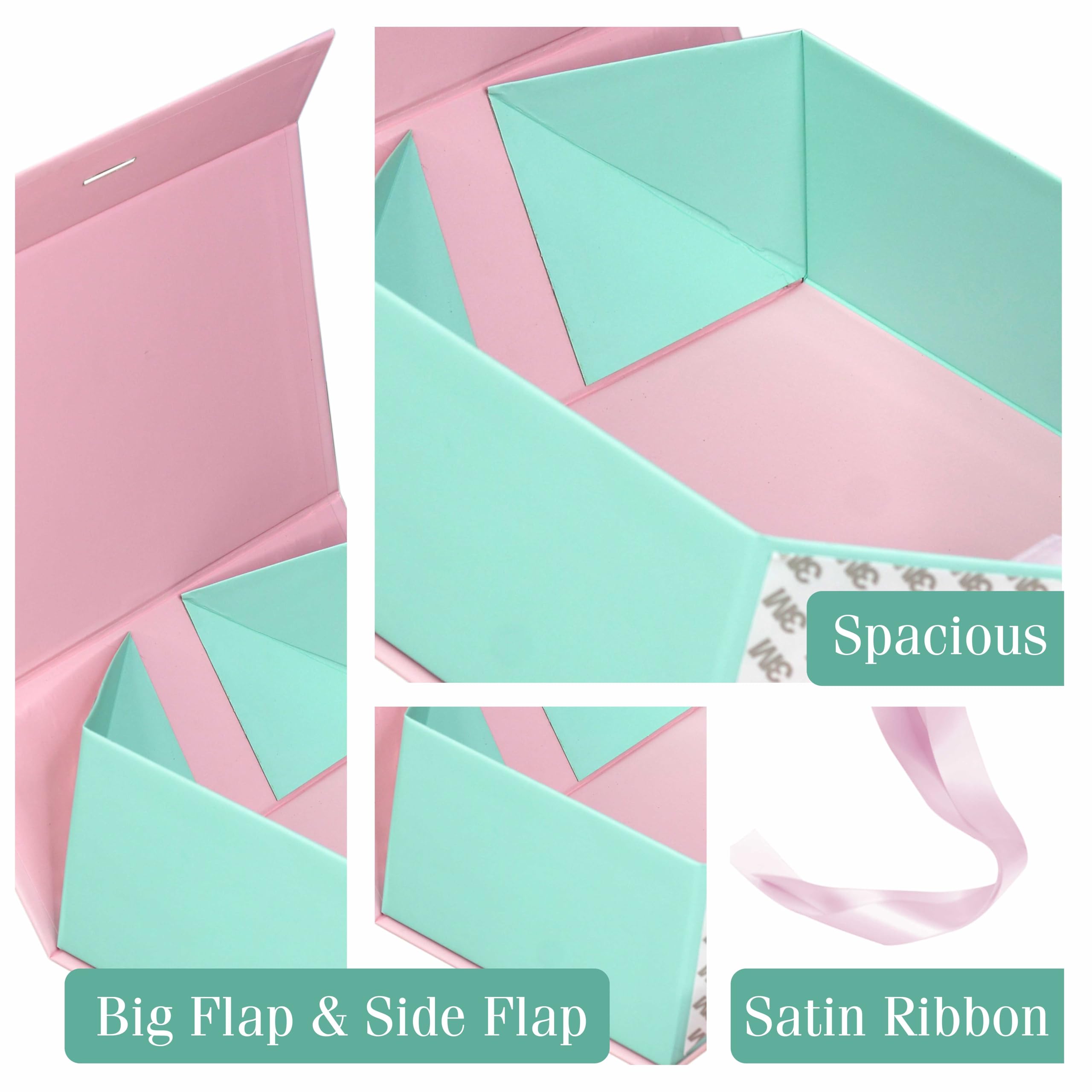 Premium Rigid Gift Box for Presents - 23x16x10cm Baby Pink Gift Packaging Box, Holds Up to 5kg - Perfect for Birthday Gifts, Wedding Favors, Corporate Gifts & Special Occasions