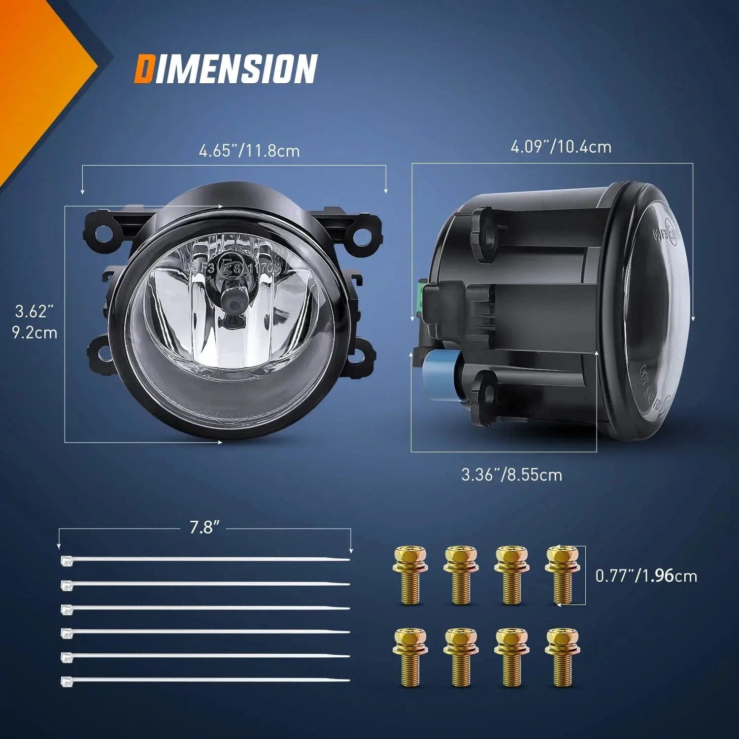 2005-2016 Ford Lincoln Honda Acura Nissan Subaru Suzuki Fog Light Assembly Replacement - Perfect for Night Driving & Bad Weather Visibility