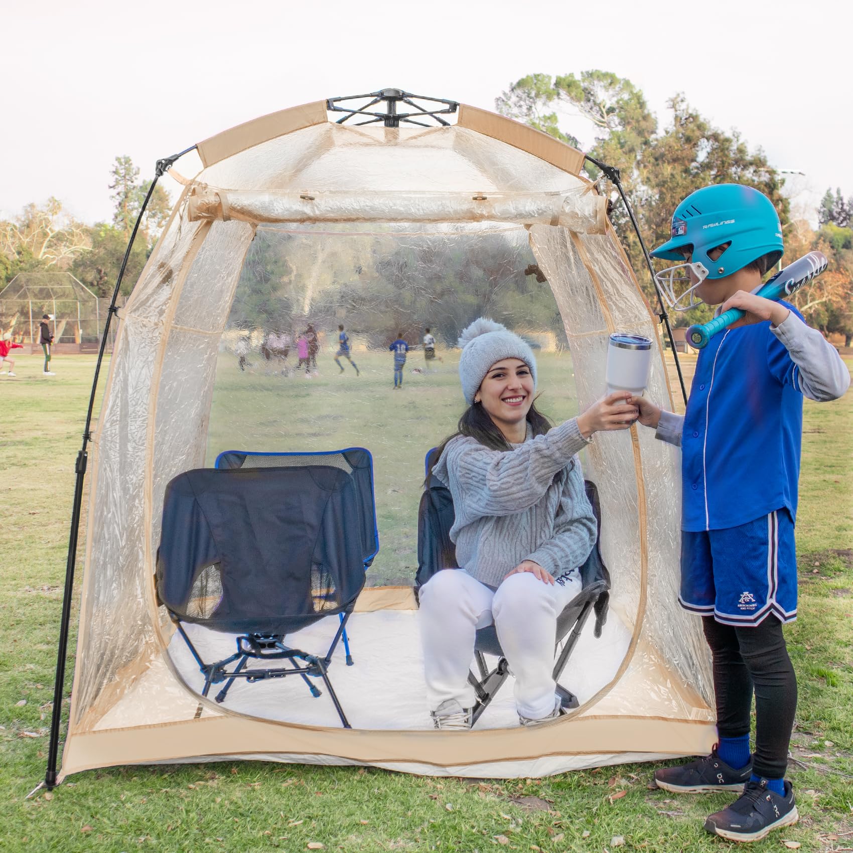 All-Weather Waterproof Pod MultiPod Screen Tent - Instant Pop-Up Shelter with Sealed Floor for Camping, Fishing, Hiking & Outdoor Events | Perfect for Beach, Backyard & Picnic Use