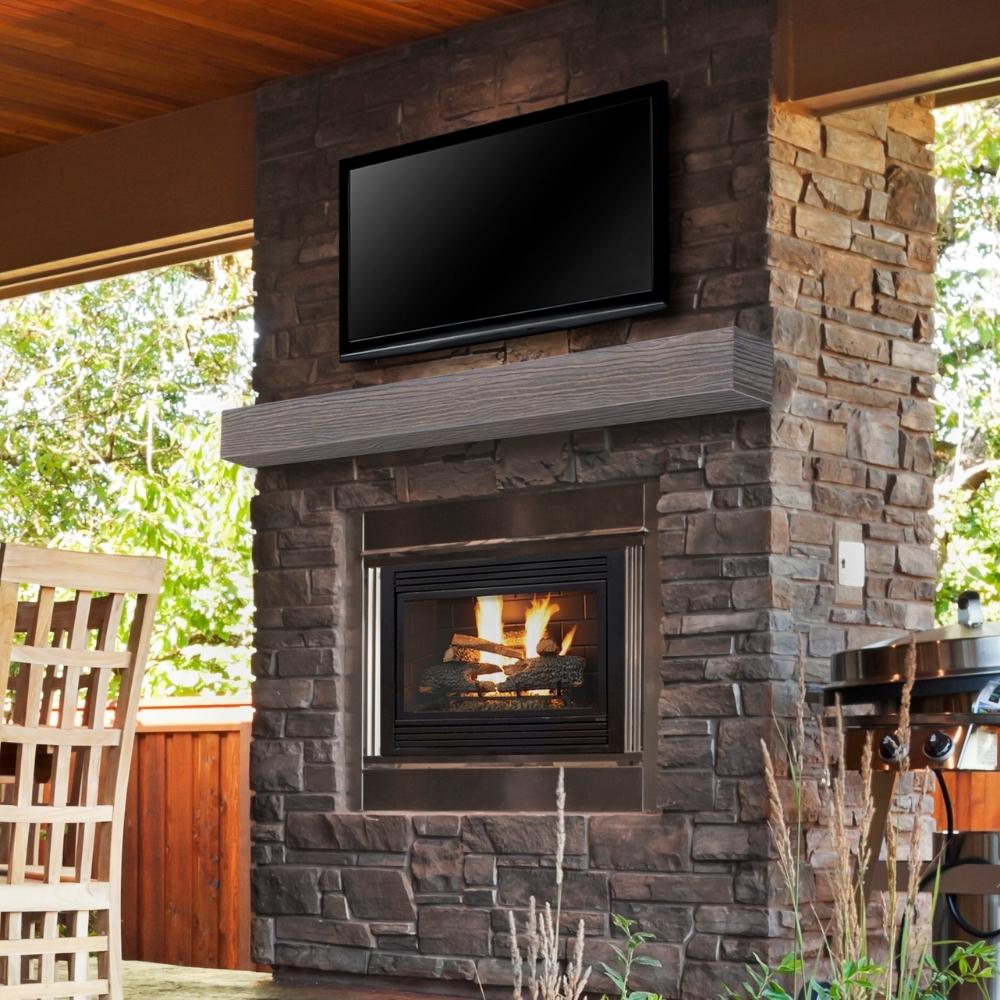 Zachary Non-Combustible Fireplace Mantel Shelf with Pearl Finish - Elegant Home Decor for Living Room, Bedroom & Office