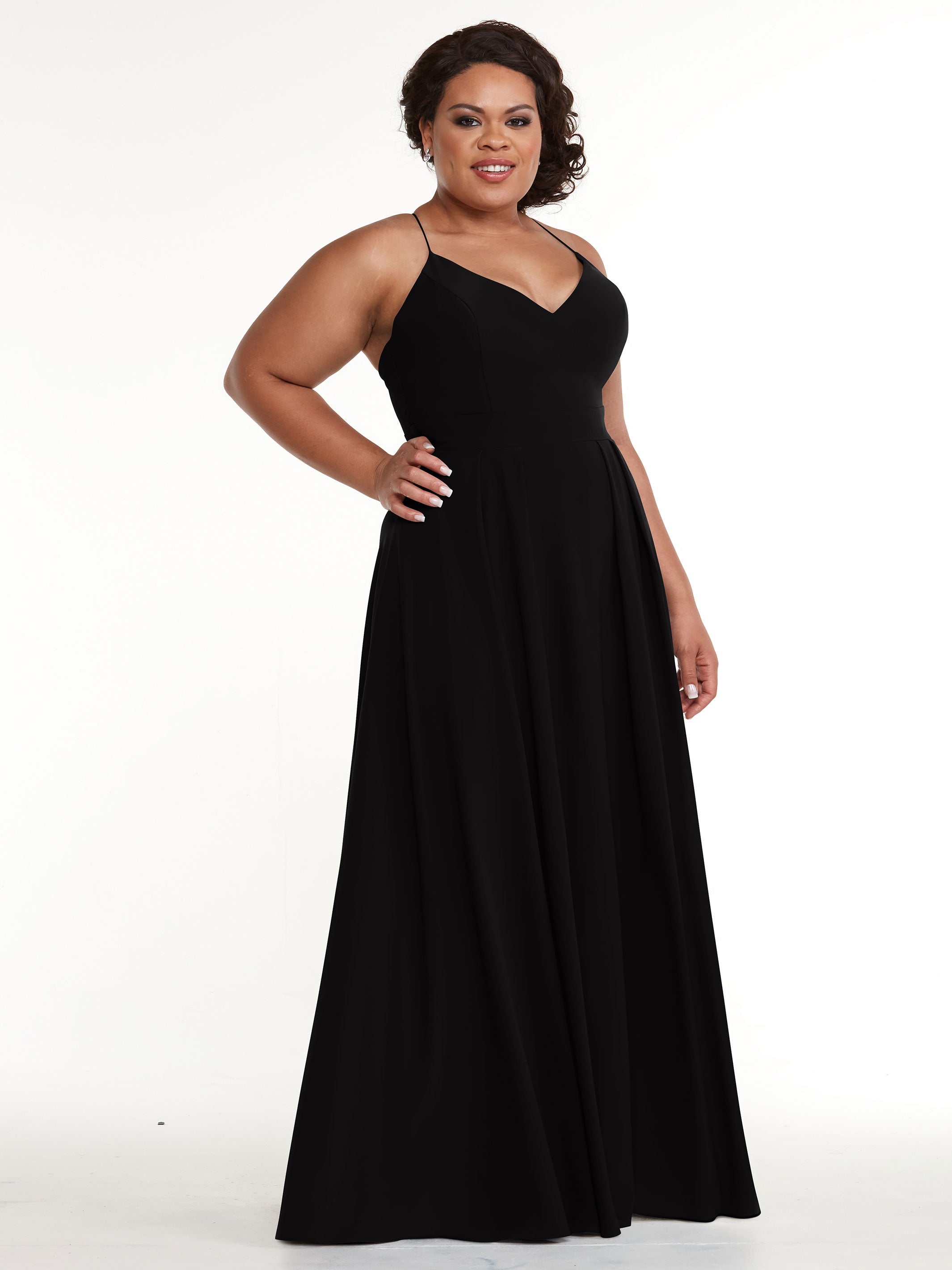 Elegant 83027 Simple Stretch Chiffon A-Line Bridesmaid Dress with Pleats - Perfect for Weddings, Formal Events & Special Occasions