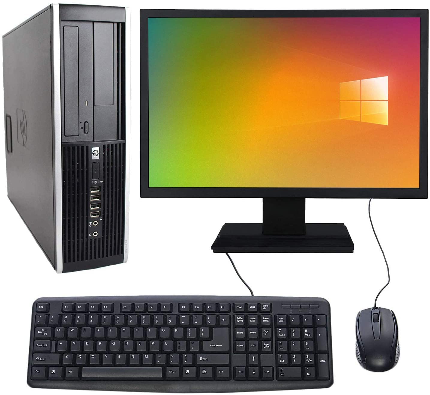 Renewed HP 8300 SFF Quad Core i5-3470 Desktop PC with 19in Monitor - 8GB RAM, 1TB HDD, WiFi, Windows 11 (64-Bit) | Perfect for Home Office, Online Learning & Small Business Workstations