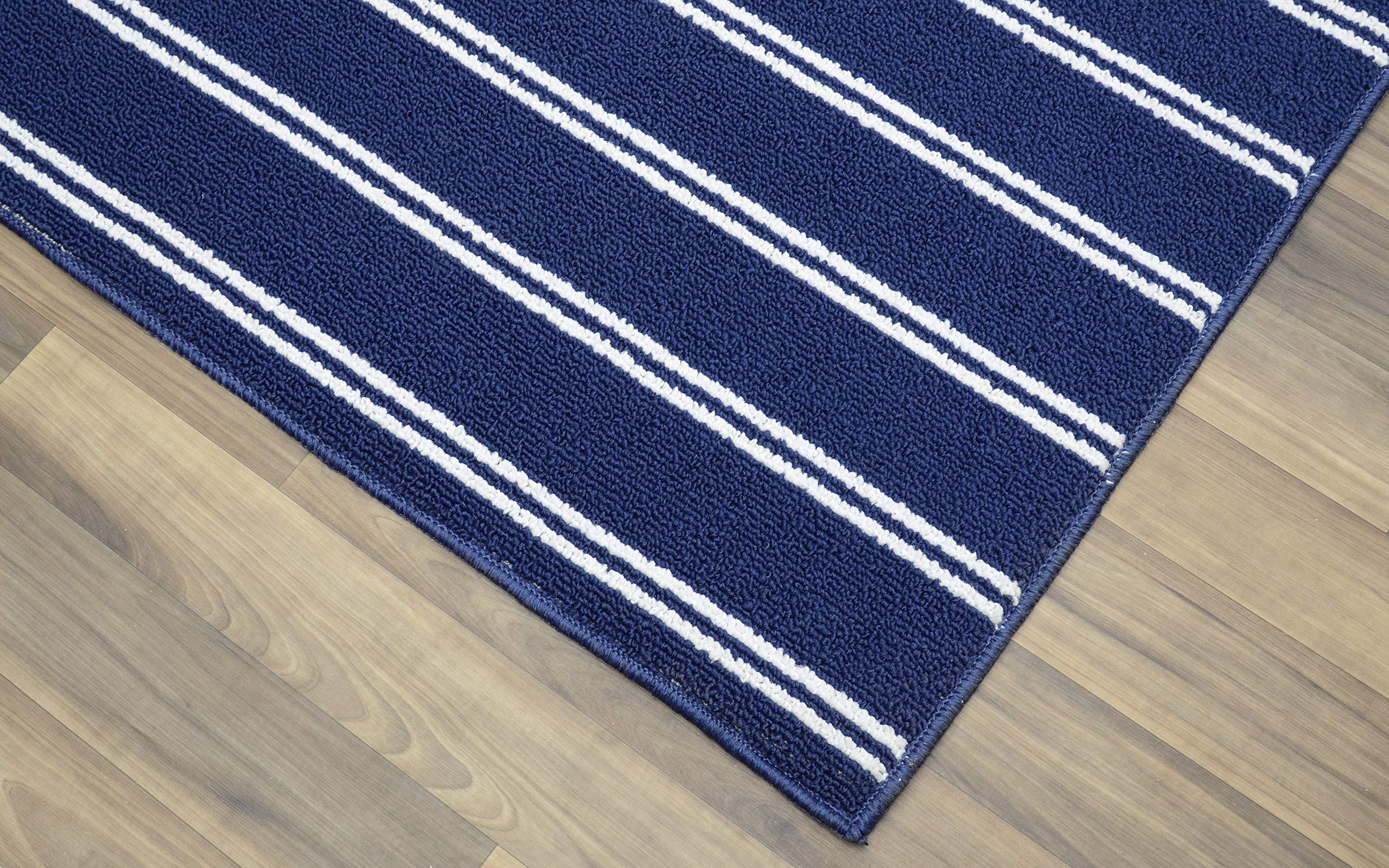 Garland Rug Avery Area Rug 5x7.5 ft Navy Blue - Soft Non-Slip Living Room Rug for Bedroom, Dining Room & Home Decor
