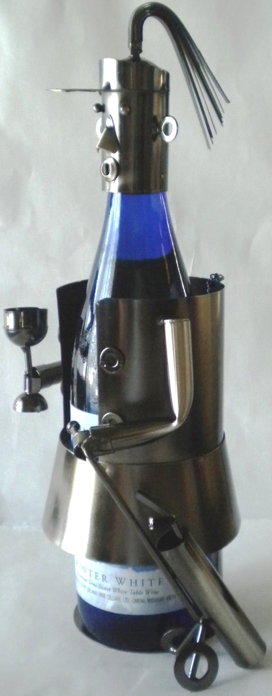 Elegant Metal Wine Bottle Holder - Perfect Gift for Women, Golfers & Wine Lovers - Great for Parties, Home Decor & Golf Events