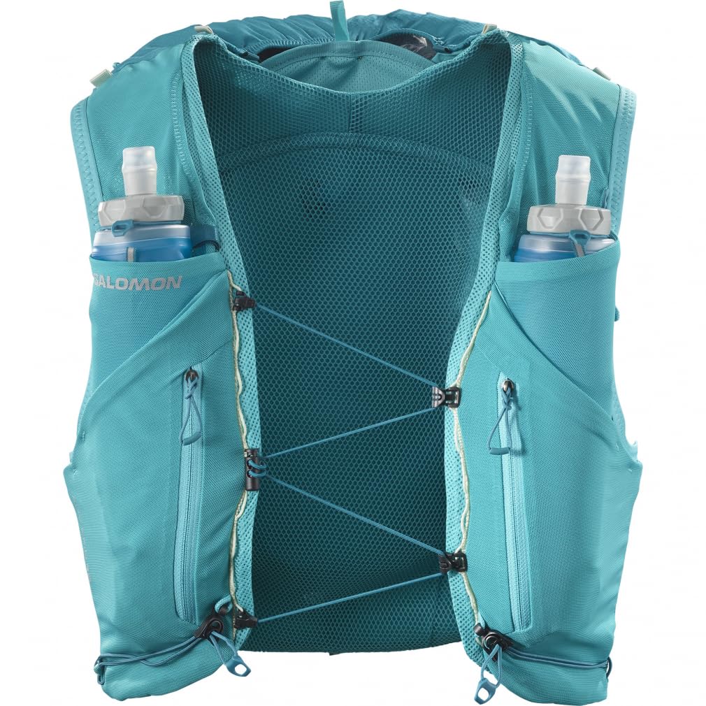 Salomon Advanced Skin Running Backpack - Lightweight Hydration Pack for Trail Running & Hiking - Peacock Blue (Set of 12) - Perfect for Outdoor Adventures & Fitness Training