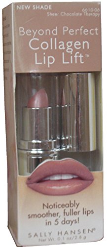 Sally Hansen Beyond Perfect Collagen Lip Lift - Sheer Chocolate Therapy Lip Plumper & Moisturizer for Fuller Lips | Hydrating Lip Gloss for Day & Night Wear