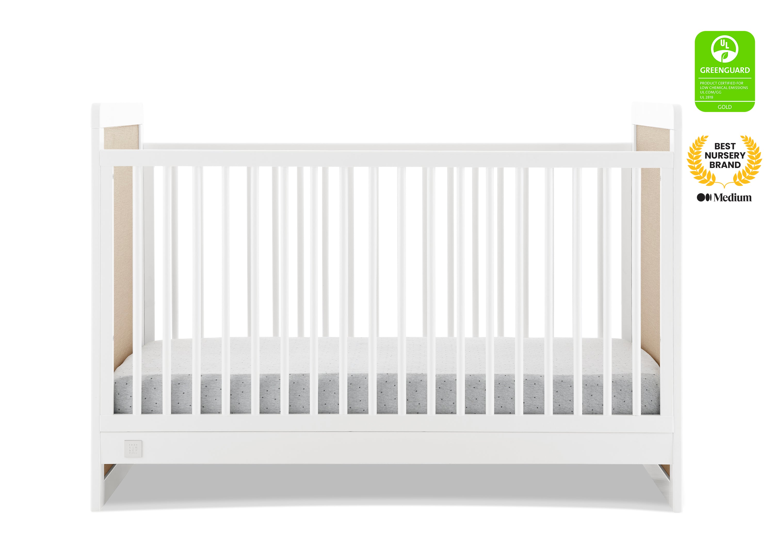BabyGap Liam 4-in-1 Convertible Crib - Nursery Essential for Newborn to Toddler - Perfect for Bedrooms, Daycares & Guest Rooms