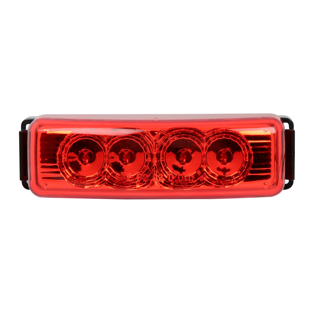 GG Grand General 77852 Red/Red Spyder LED Marker Light - Rectangular Design with Black Bracket - Perfect for Trucks, Trailers & Off-Road Vehicles