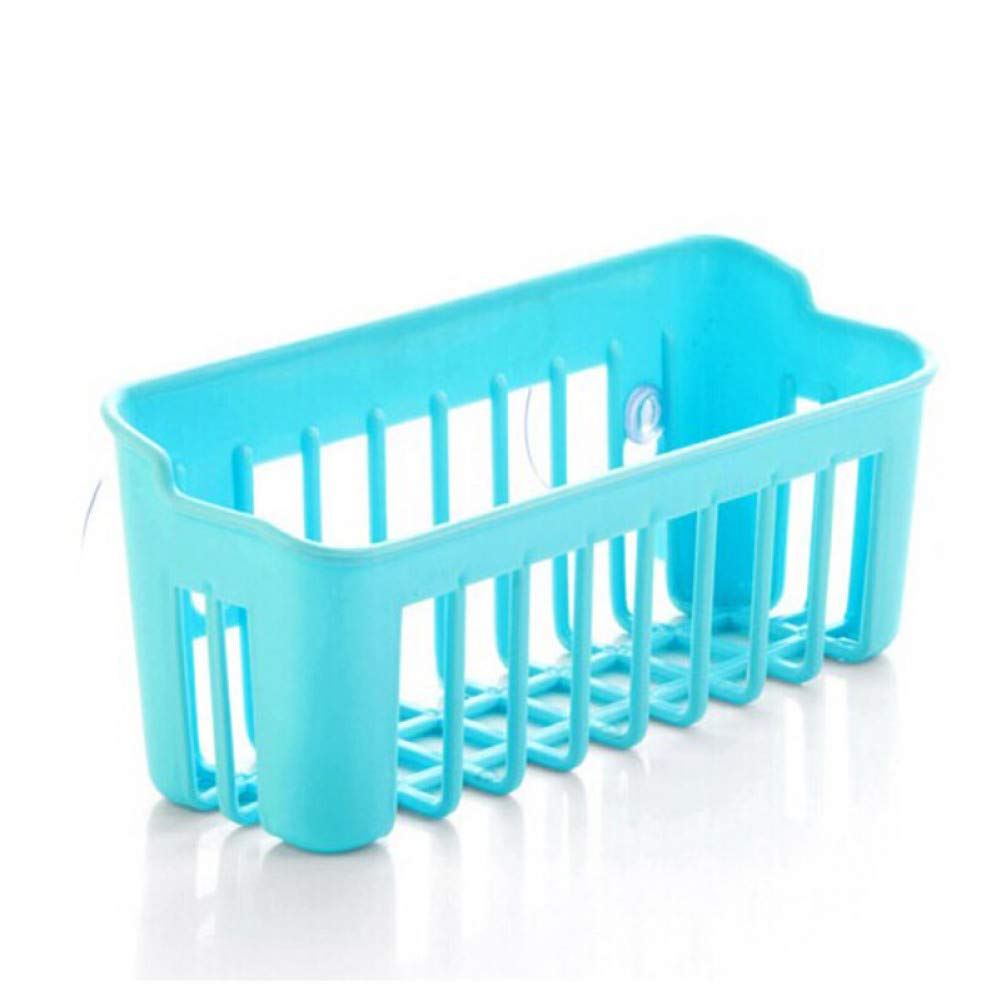 **Stainless Steel Hanging Drain Basket - Kitchen & Bathroom Storage Organizer with Suction Cups - Perfect for Sponge, Soap, and Utensil Storage**