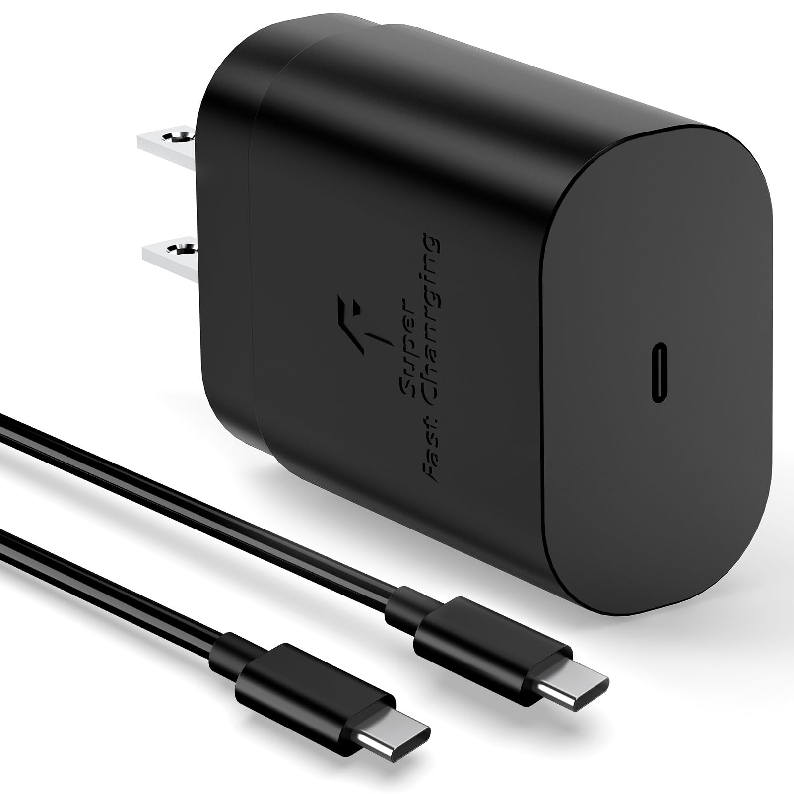 Fast Charging USB C Wall Charger with USB C to C Cable - Super Fast Charger Block for iPhone 15, Galaxy S24/S23/S22/S21/S20 Ultra, Note 20 & Android Phones | Perfect for Home, Office & Travel Charging