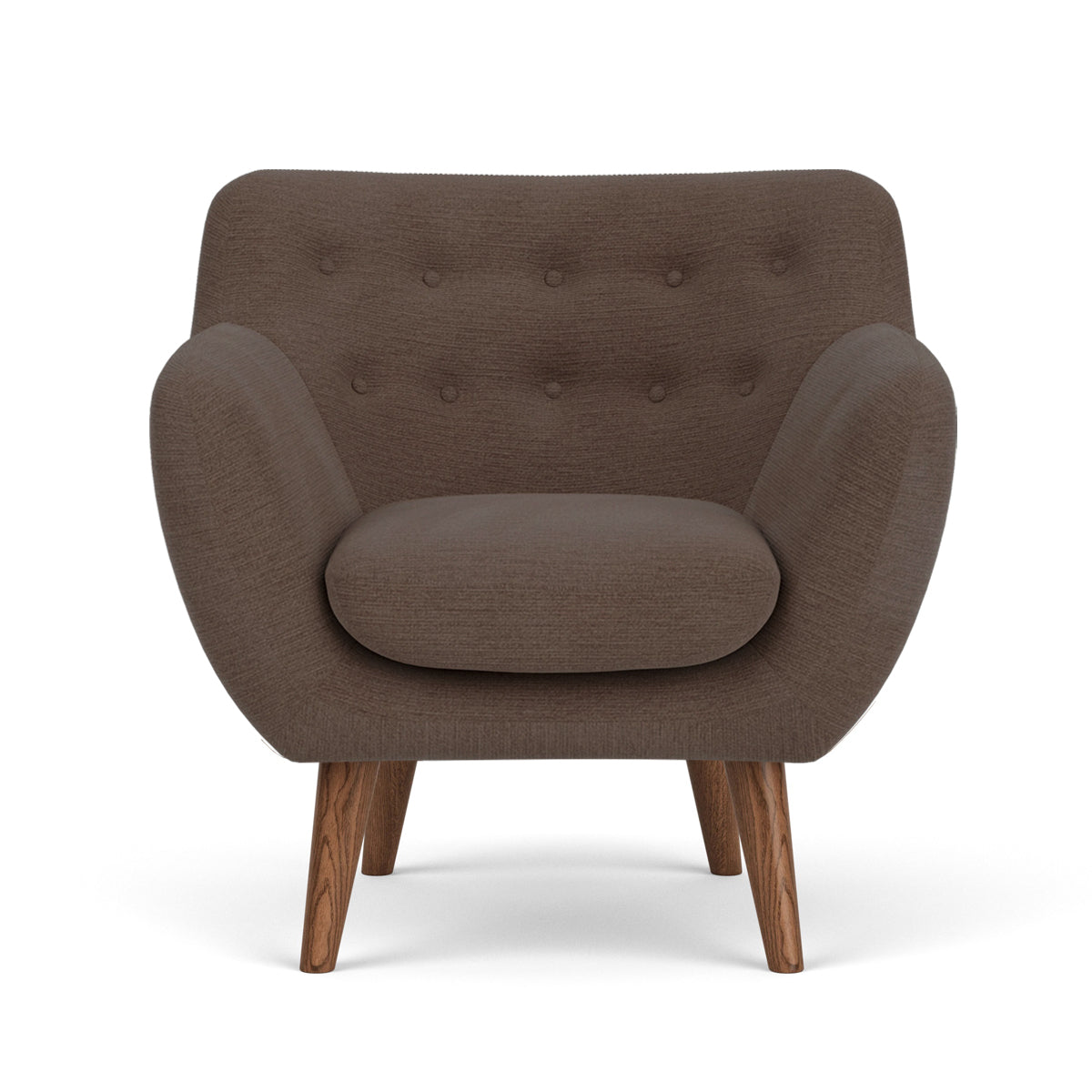 Anne Fabric Armchair - Modern Upholstered Accent Chair for Living Room, Bedroom & Office - Comfortable Lounge Chair with Sturdy Wooden Legs (Perfect for Reading, Relaxing & Home Decor)