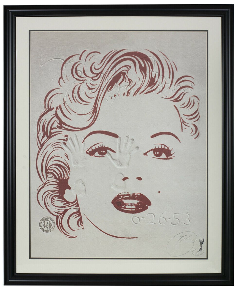 Brett Livingstone Signed Marilyn Monroe Framed Lithograph 29x33 - Vintage Hollywood Art for Home & Office Decor