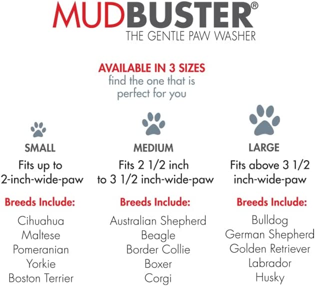 MudBuster Portable Dog Paw Cleaner - Wash & Dry Pet Paws Easily - Perfect for Hiking, Walking & Outdoor Adventures