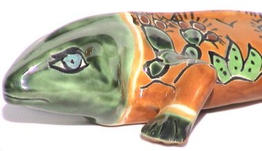 Desert Garden Ceramic Iguana Statue - Handmade Home Decor for Cactus & Succulent Displays | Perfect for Southwestern, Boho & Zen Interior Design