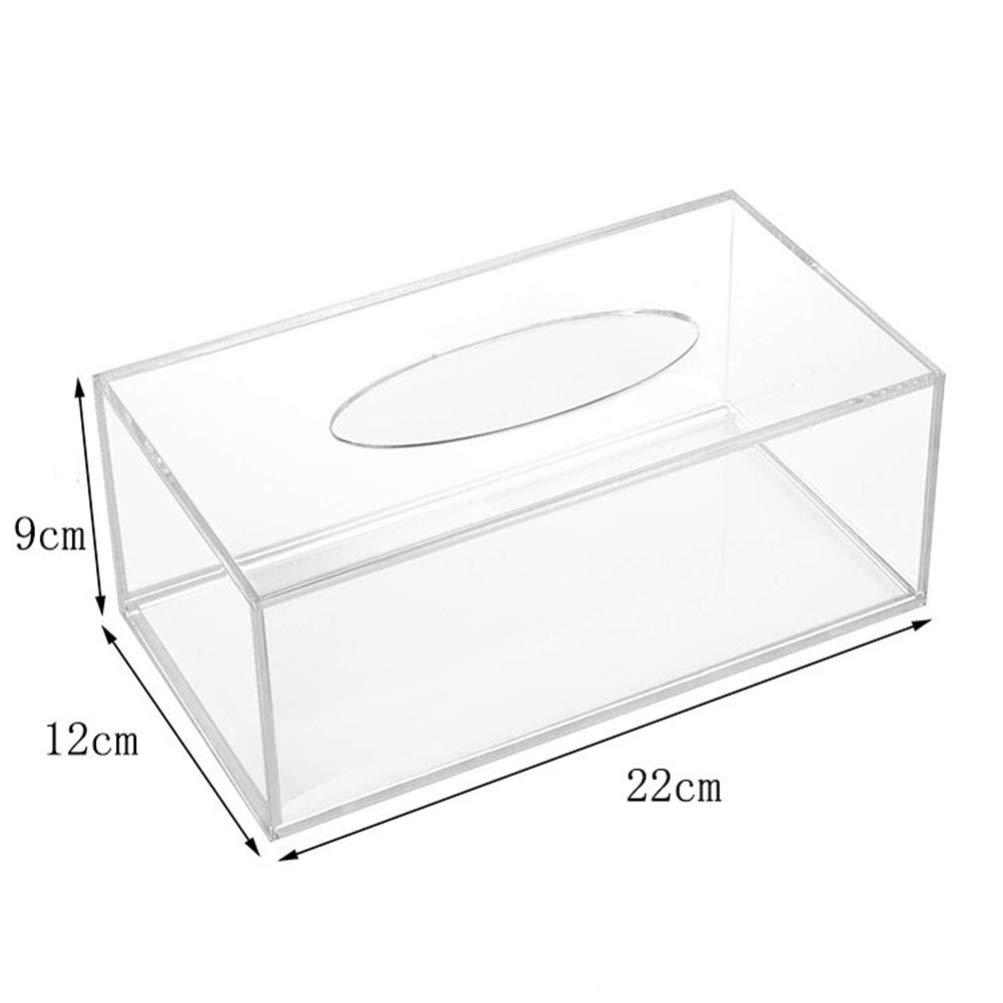 TOPBATHY Acrylic Tissue Box Holder - Modern Napkin Container for Living Room, Bedroom & Bathroom Decor - Simple & Stylish Home Decoration - Perfect for Sofa Side, Nightstand, or Vanity Organizer