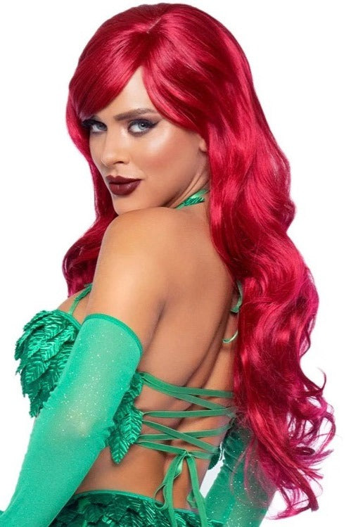 Long Wavy Red Wig for Women - Natural Looking Synthetic Hairpiece for Cosplay, Halloween & Costume Parties - Perfect for Daily Wear & Special Events