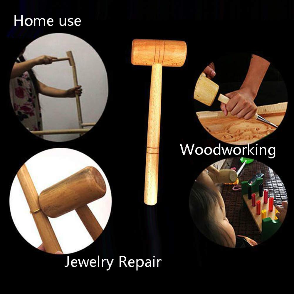 Wooden Jewelry Making Hammer - Handcrafted Wood Mallet for Jewelry Shaping, Repair & Design | Perfect for DIY Jewelry Making, Metal Stamping & Craft Projects