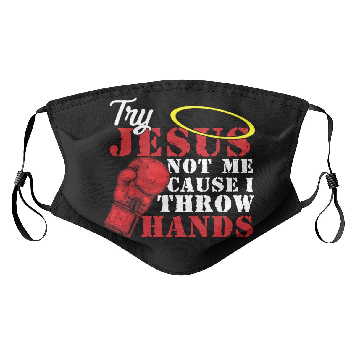 Funny Jesus Face Mask - Reusable & Washable with Nose Wire for Daily Wear