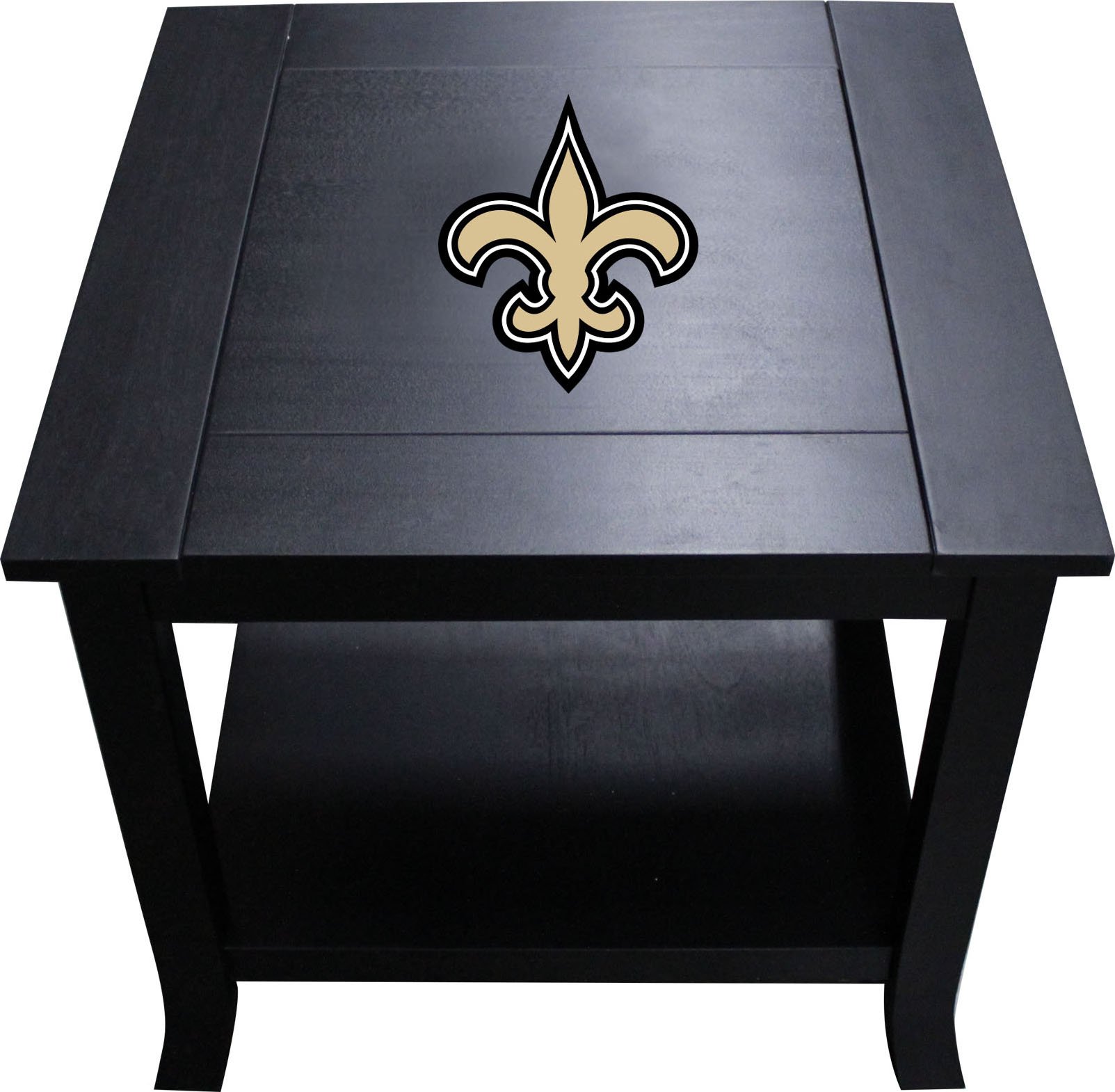 Officially Licensed NFL Hardwood Side Table or End Table - Durable Wooden Coffee Table for Living Room, Game Room & Man Cave Decor