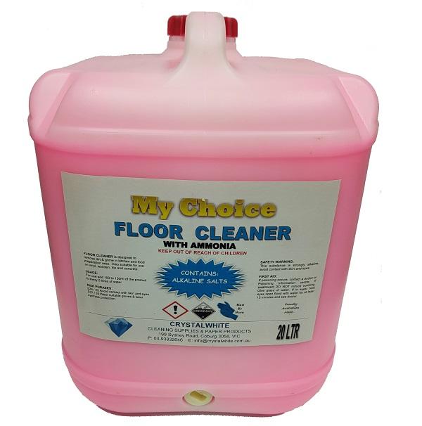 Crystalwhite Ammonia Floor Cleaner 20Lt - Powerful Cleaning Solution for Hardwood, Tile & Vinyl Floors