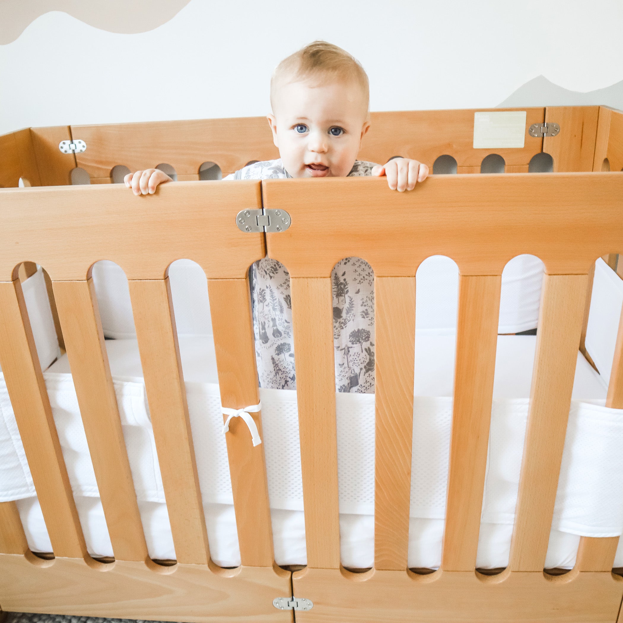 Breathe Easy® White Cot Liner - Soft, Breathable Baby Crib Mattress Cover for Safe & Comfortable Sleep - Perfect for Nursery, Daycare & Travel