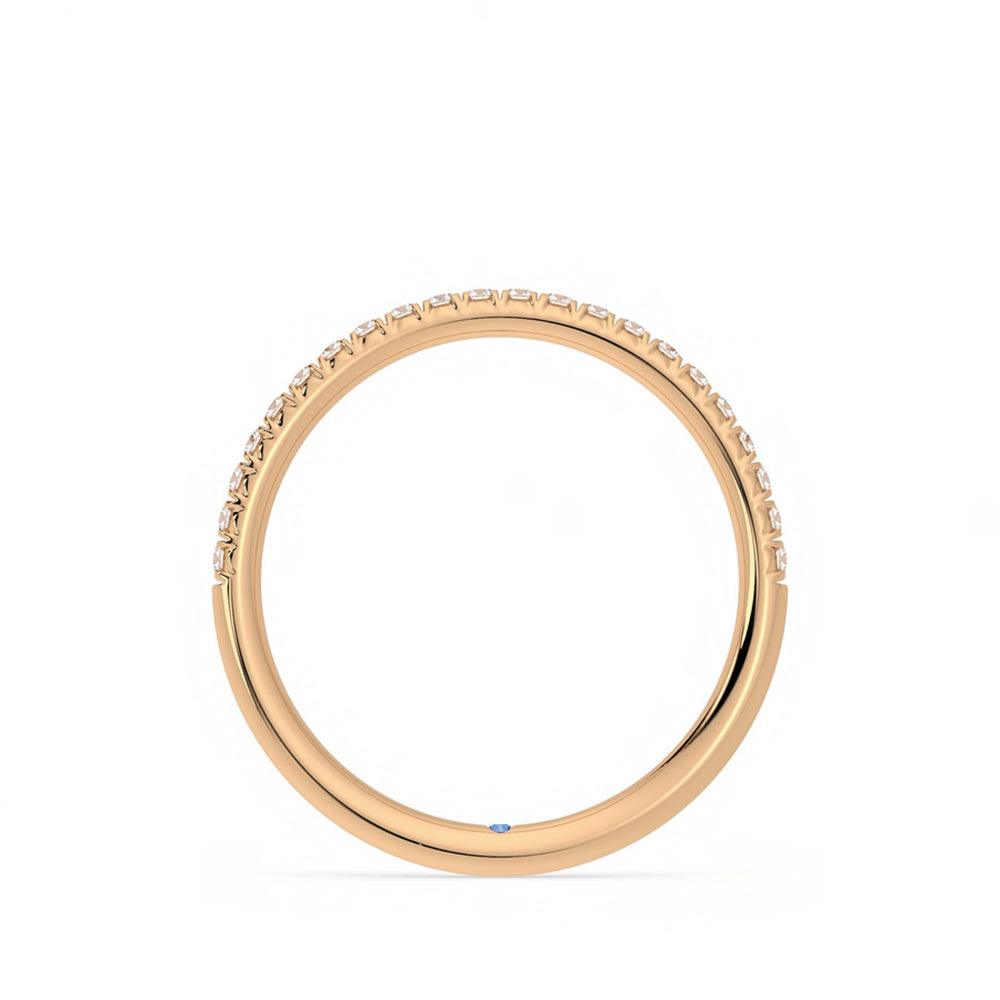 Half Eternity Pavé Moissanite Wedding Band with Anniversary Stone Accent - Elegant Stackable Ring for Women, Perfect for Engagement, Anniversary & Bridal Jewelry Gifts