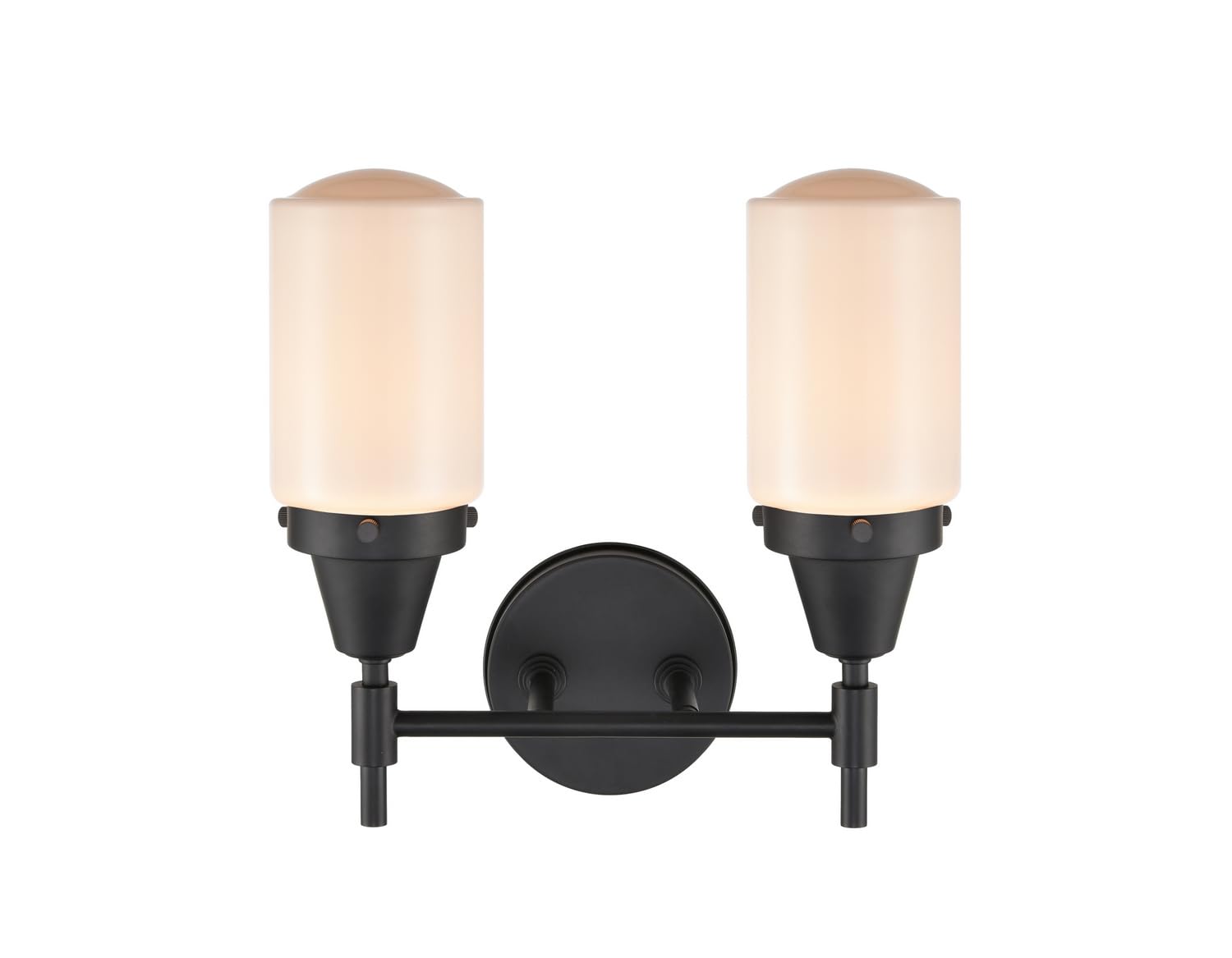 Innovations 447-2W-BK-G311-LED Black Transitional LED Bathroom Vanity with Mirror - Modern Lighting for Bathroom Makeup & Grooming