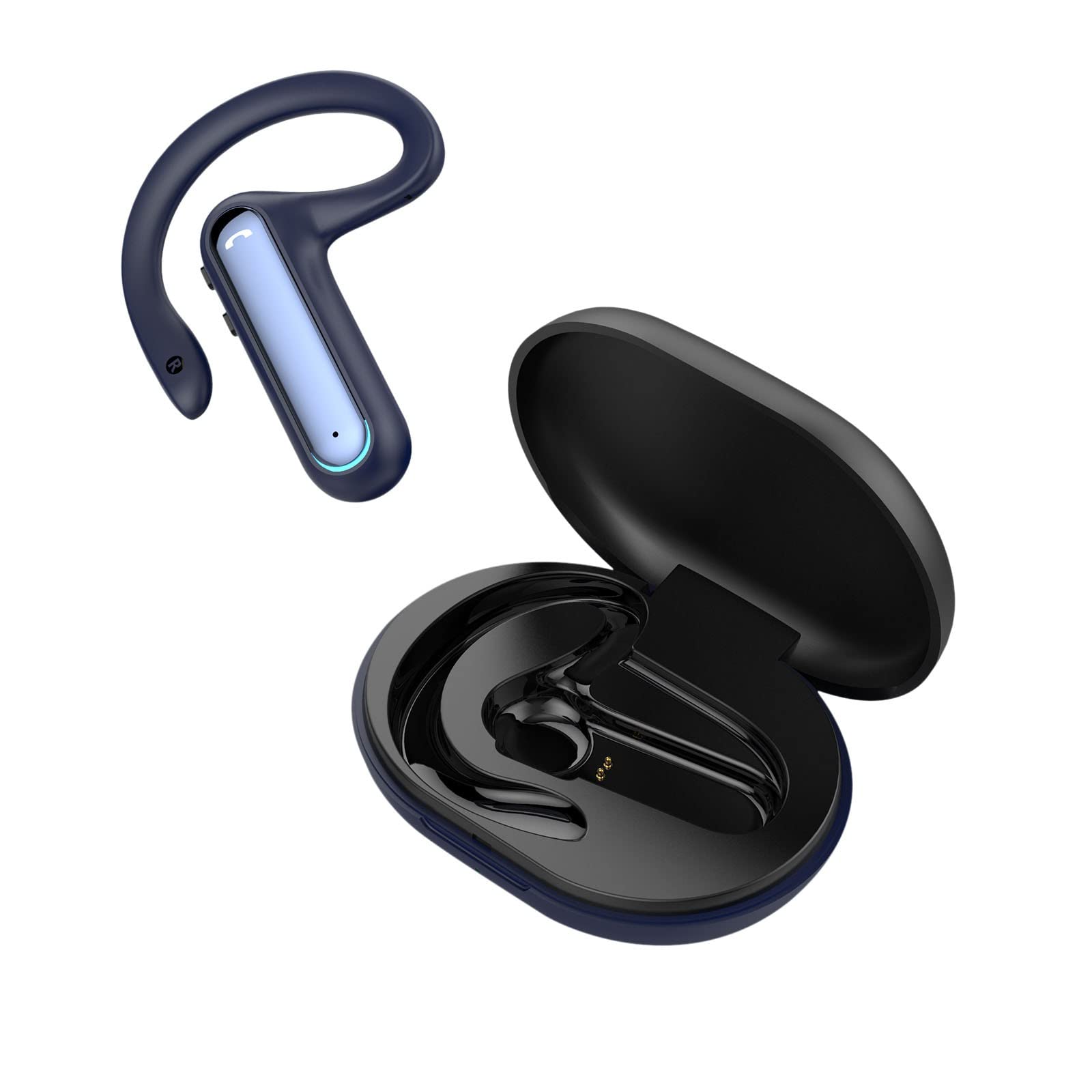 8GB Single Ear Bluetooth Headset - Wireless Hands-Free Business Headphones for Driving, Calls & Sports | Lightweight Comfort for Office, Commuting & Workouts