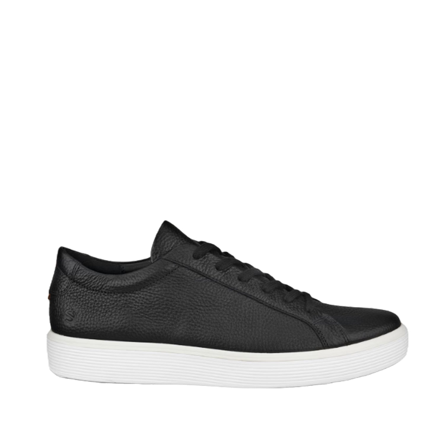 ECCO Men's Soft 60 Lace-Up Leather Shoes - Black Casual Comfort Walking Shoes for Work & Everyday Wear