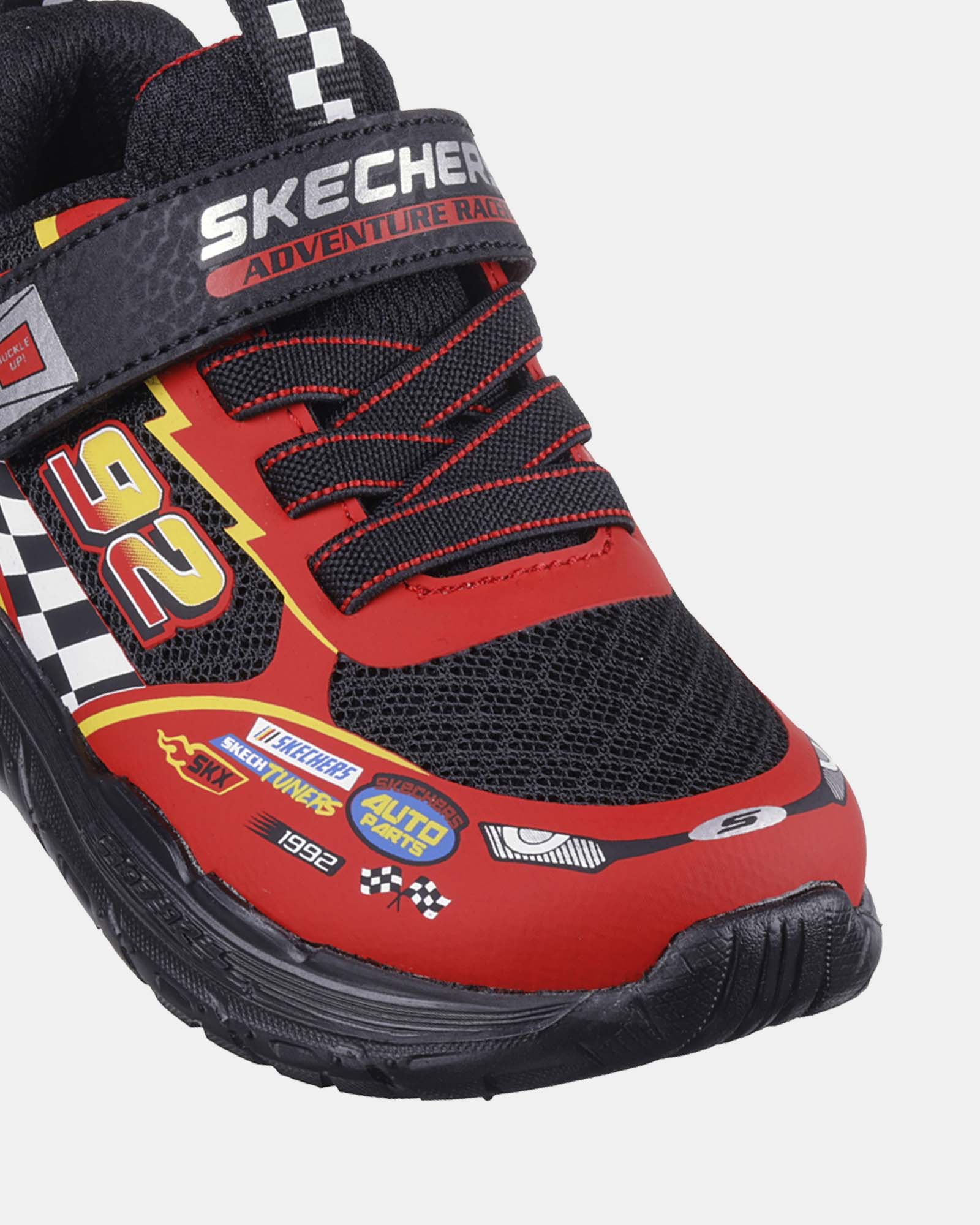Skechers Tracks Infant Sneakers for Boys & Girls - Black/Red - Comfortable & Lightweight Walking Shoes for Toddlers | Perfect for Playtime, School & Outdoor Activities