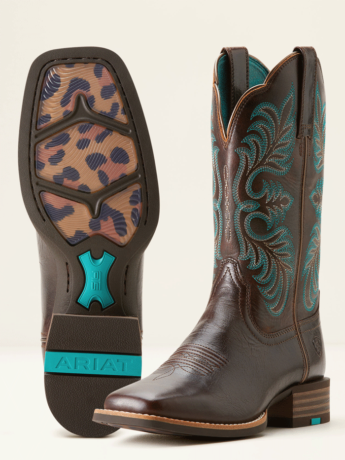 Ariat 10053606 Women's Gillette Western Boots - Arizona Brown Leather Cowgirl Boots for Riding, Country Fashion & Outdoor Activities