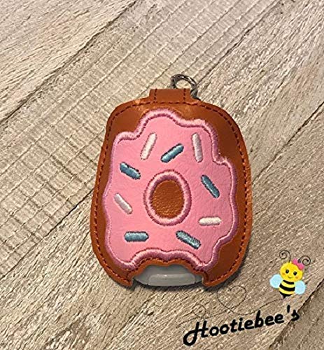 Donut-Shaped Hand Sanitizer Holder & Lip Balm Holder - Cute Keychain for Purse, Backpack, Gym Bag - Perfect for Travel, School, Office, and Daily Use