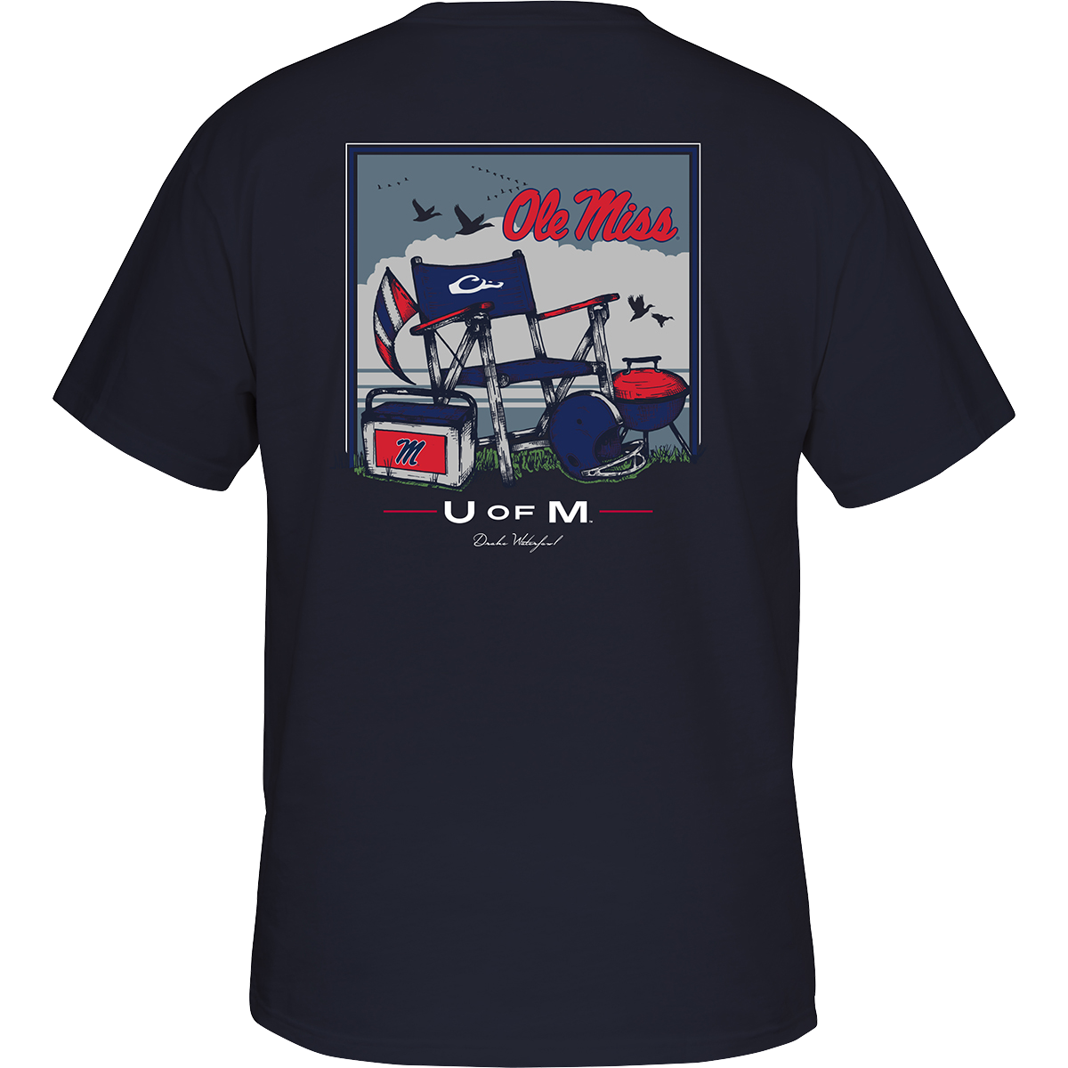 Ole Miss Beach T-Shirt - Comfortable Cotton Short Sleeve Tee for Men & Women - Perfect for Summer Vacations, Beach Trips, and College Game Days