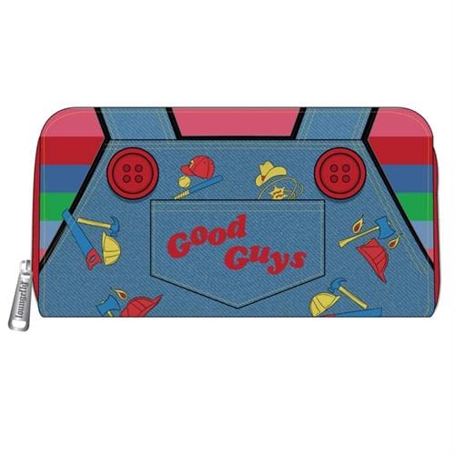 Loungefly Child's Play Chucky Horror Movie Zip Around Wallet for Cosplay, Collectors & Halloween Costume Accessories