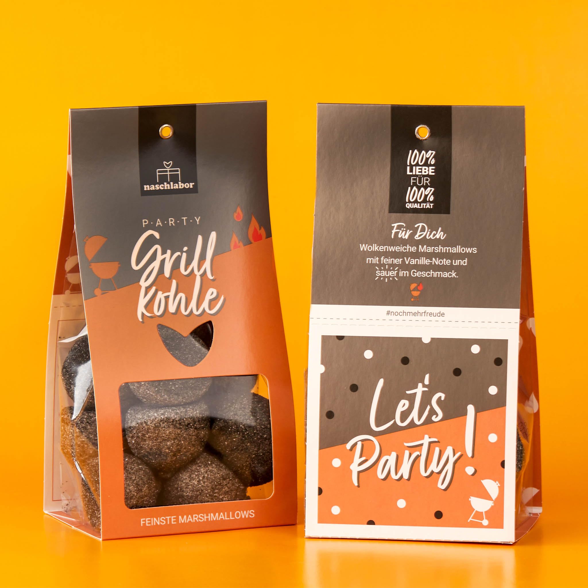 Premium Marshmallow Charcoal - Fun BBQ Party Snacks & Unique Grilling Gift Set with Creative Coal-Shaped Marshmallows - Perfect for Campfires, Backyard BBQs, and Outdoor Gatherings