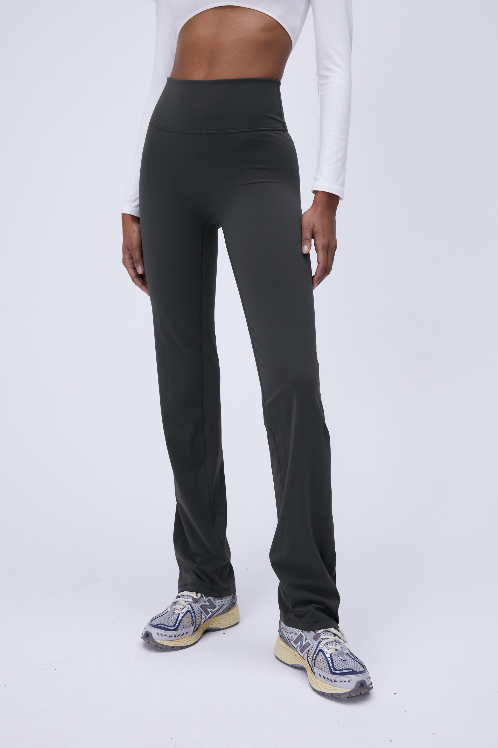 High Waist Yoga Pants for Women - Graphite Grey - Stretchy Workout Leggings for Yoga, Running & Gym - Comfortable Activewear for Fitness & Lounge