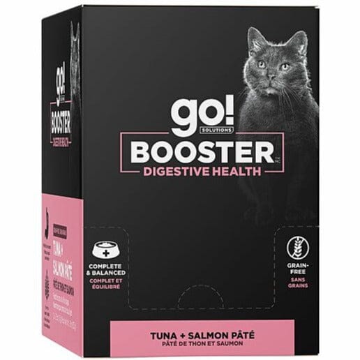 Premium Go! Solutions Booster Digestive Health Wet Cat Food - Tuna & Salmon Pate for Sensitive Stomach | Supports Digestion & Nutrient Absorption | Ideal for Indoor Cats & Kittens with Food Sensitivities