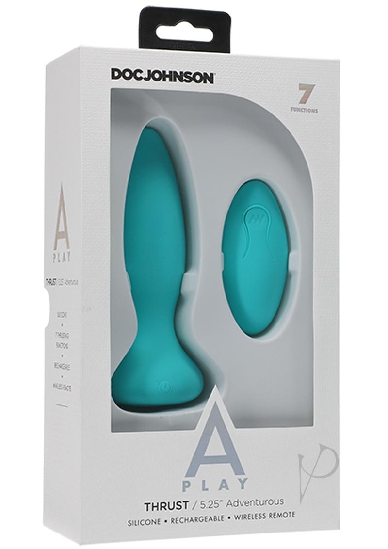 Remote Control Anal Plug - Teal Adventure Play Thrusting Butt Plug for Couples & Solo Play - Perfect for BDSM, Roleplay & Spicing Up Your Sex Life