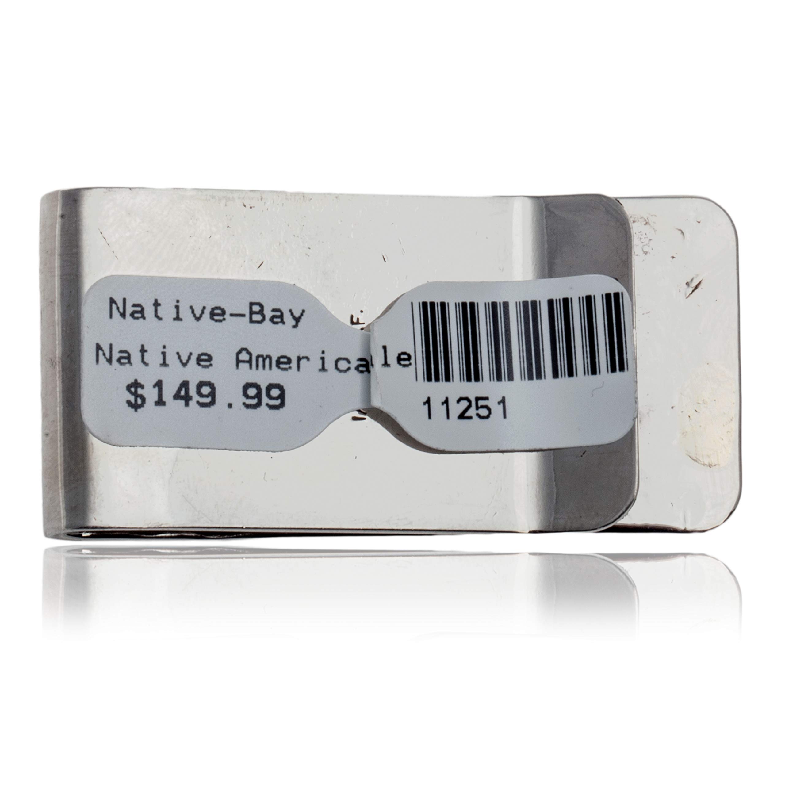 12kt Gold Filled Silver Bull Skull Money Clip - Certified Navajo Native American Handmade by Loma Siiva - Perfect for Gifts, Western Style Accessories & Cash Organization